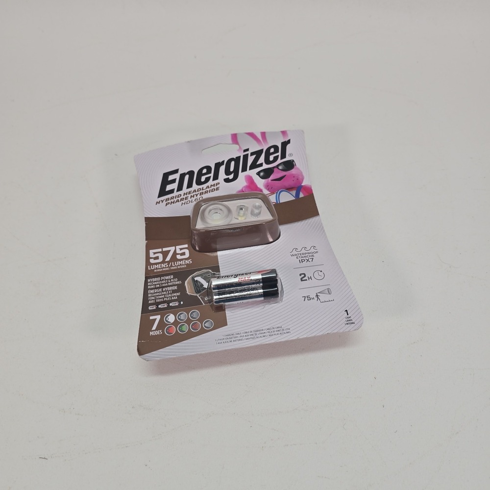 Energizer 575 Lumens Hybrid Powered LED Headlamp: Impact & Water-Resistant
